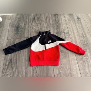 Nike Boys Red,white & Black Fleece Jacket Size 2T( 1-2 YRS)